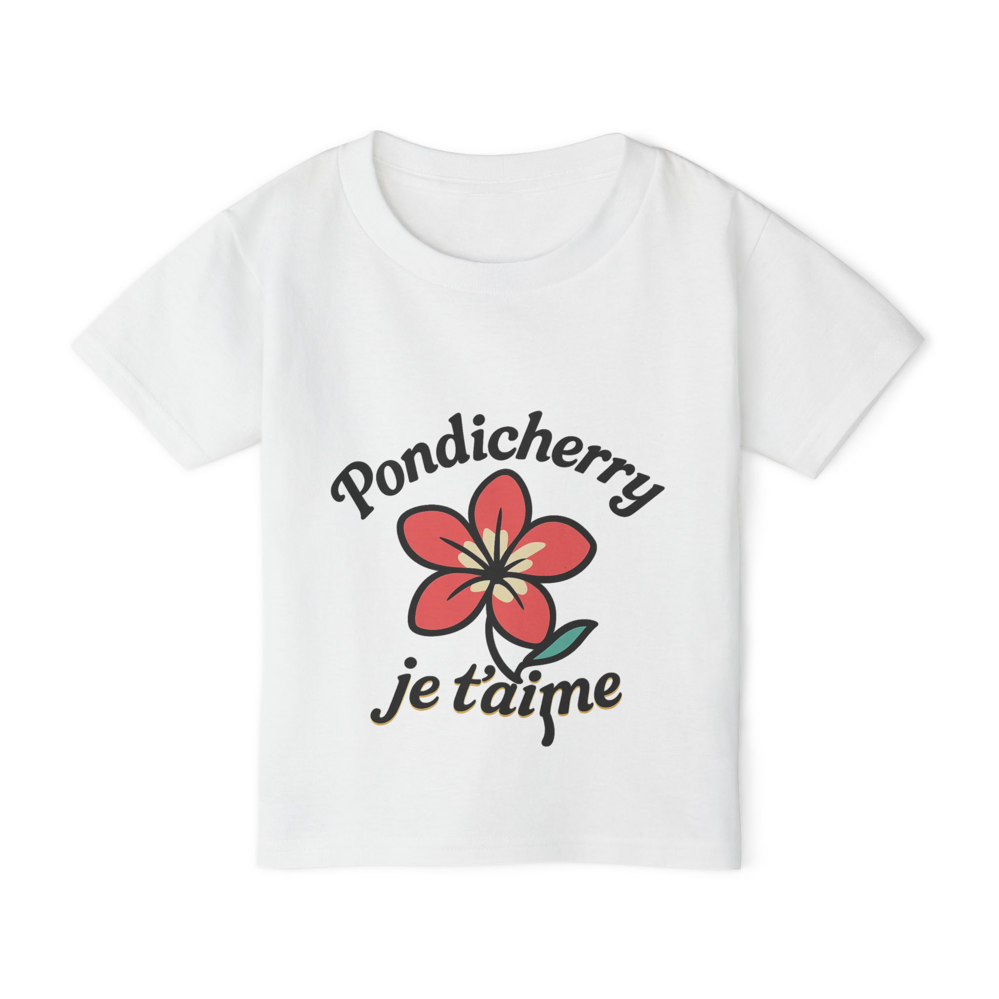 Pondicherry “Je t’aime” – Toddler Heavy Cotton Tee - Image 6