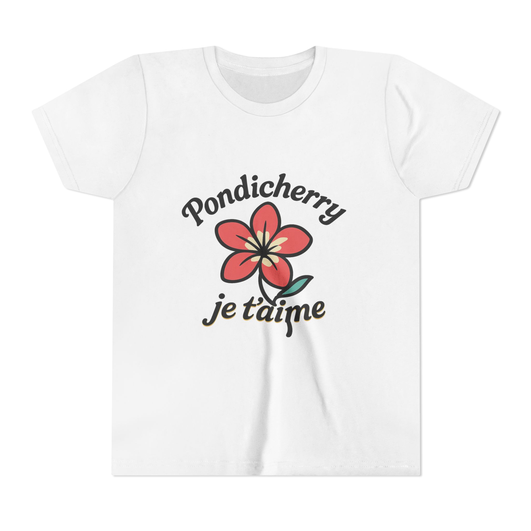 Pondicherry Je t’aime – Youth Short Sleeve Tee - Image 5