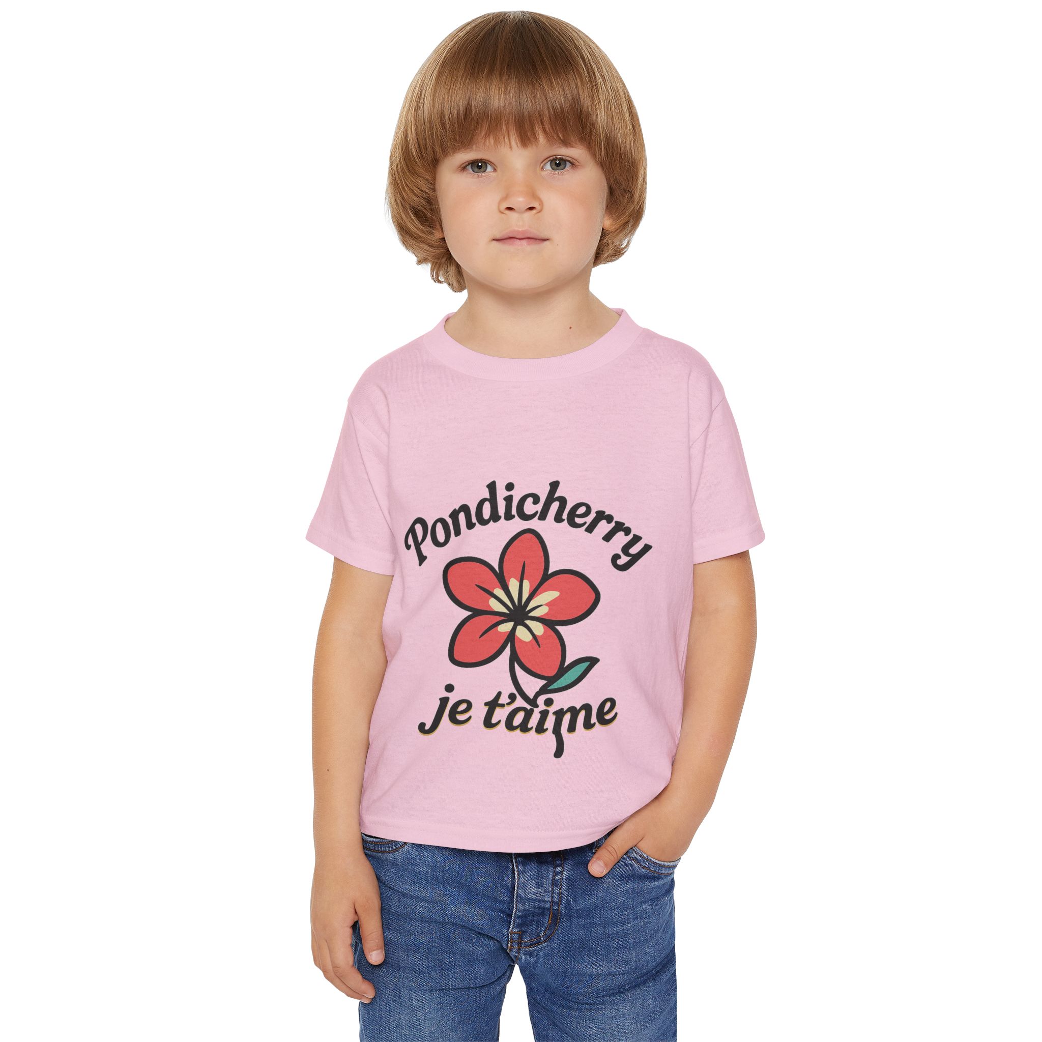 Pondicherry “Je t’aime” – Toddler Heavy Cotton Tee - Image 15