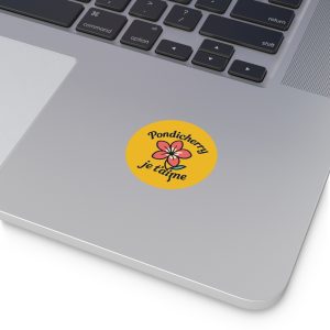 Round Vinyl Stickers – Pondicherry Je T’aime