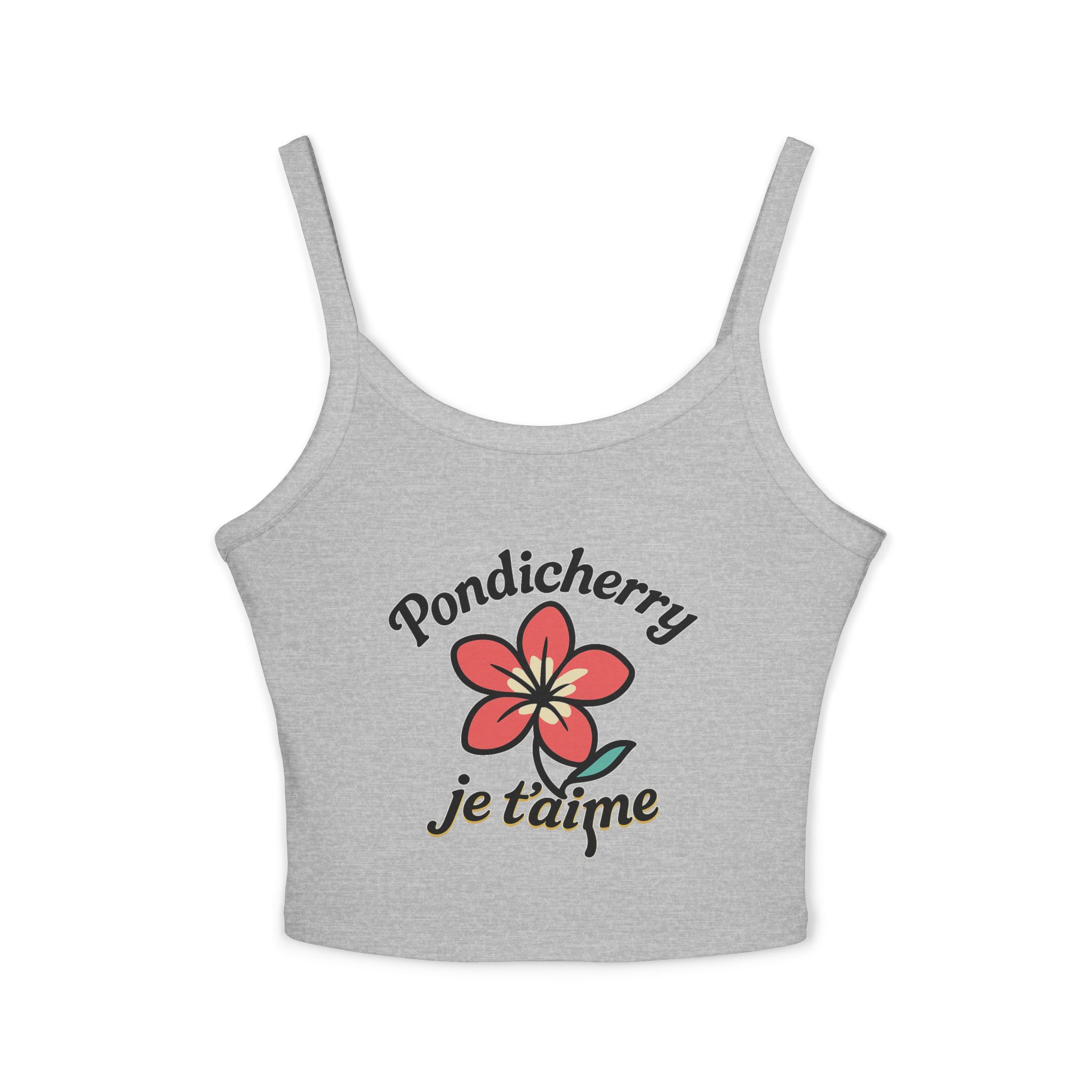 Pondicherry Je t’aime – Women’s Spaghetti Strap Tank Top - Image 13