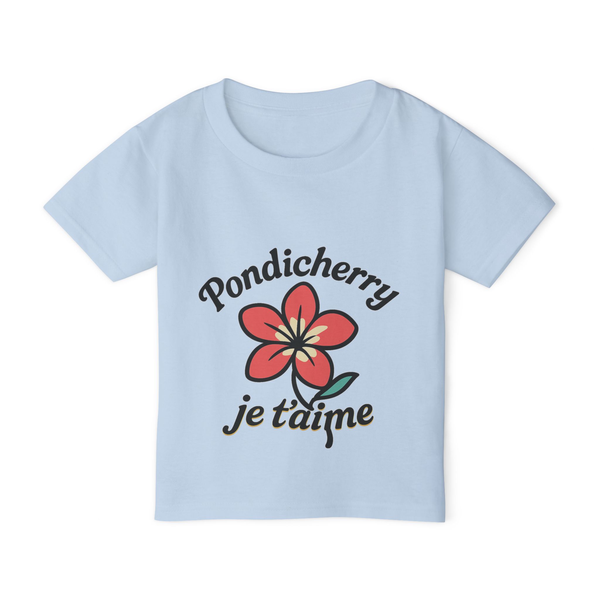 Pondicherry “Je t’aime” – Toddler Heavy Cotton Tee - Image 2