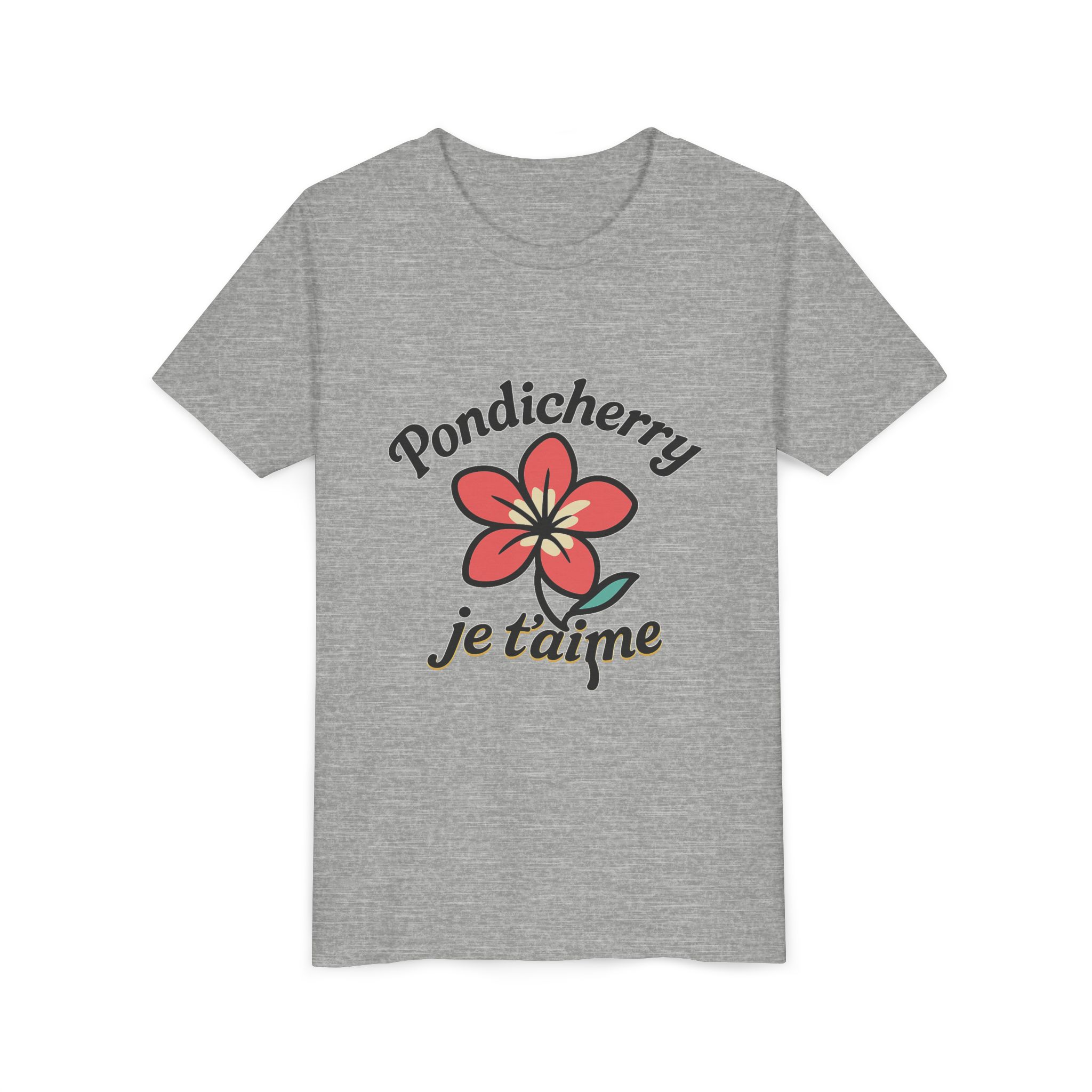 Pondicherry Je t’aime – Youth Short Sleeve Tee - Image 20