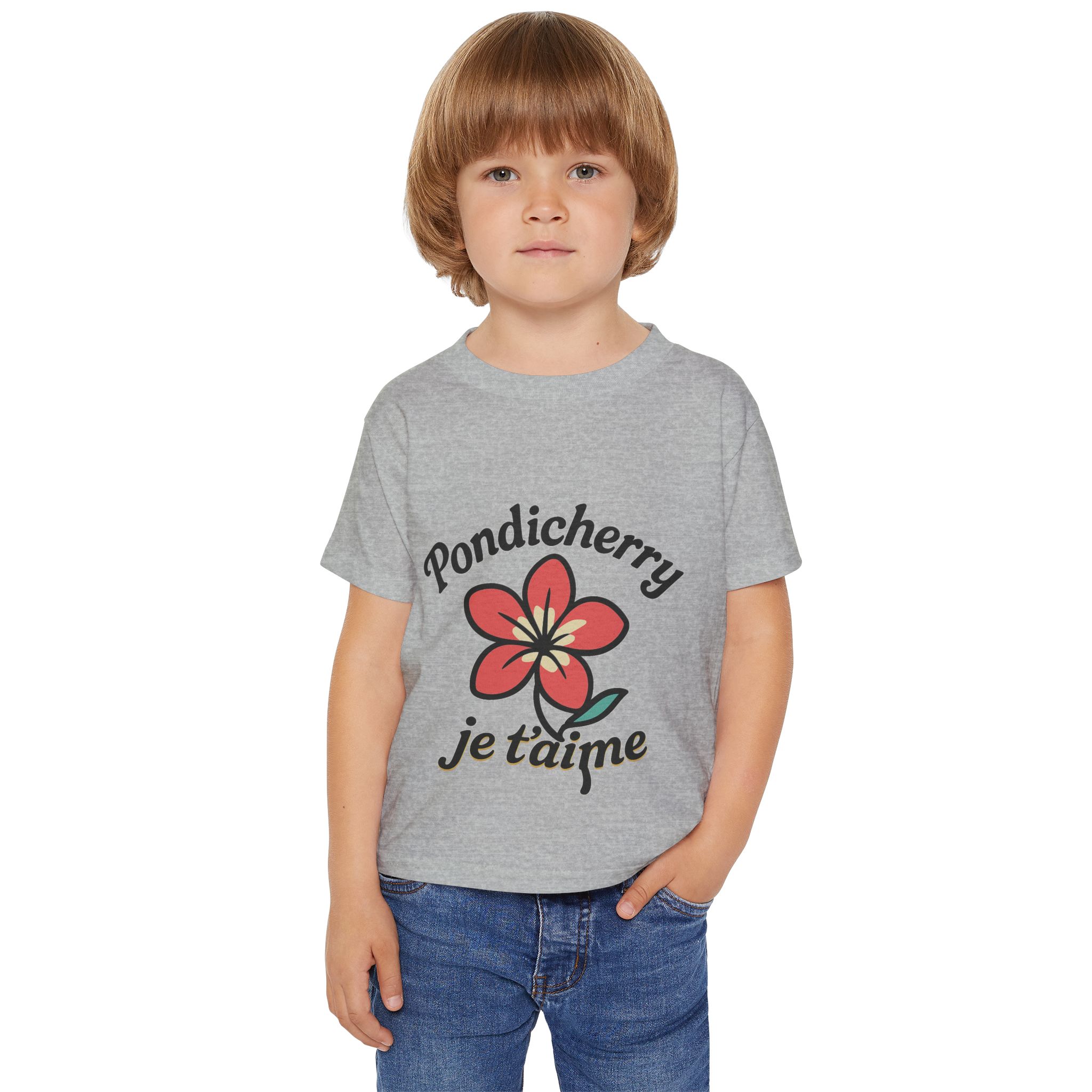 Pondicherry “Je t’aime” – Toddler Heavy Cotton Tee - Image 11