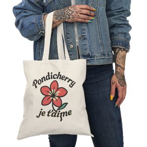 Pondicherry Je t’aime – Natural Cotton Tote Bag