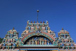 Meenakshi Amman Temple in Madurai, towering gopuram